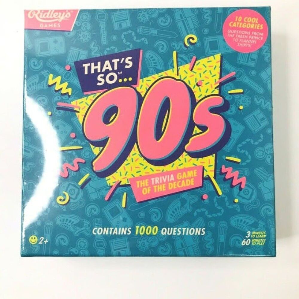 That's So 90s Trivia Game by Ridley's Games NEW SEALED